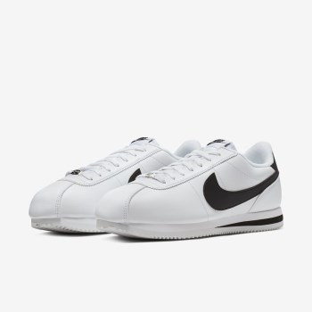 Nike Cortez Basic - Férfi Utcai Cipő - Fehér/Metal Titán/Fekete